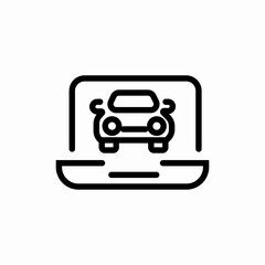 car advertising icon sign vector