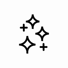 clean sparkle icon sign vector