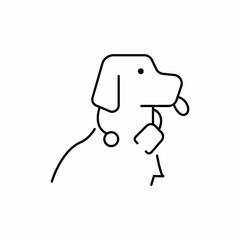 dog is a vet icon sign vector