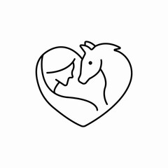 horse lover icon sign vector