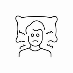 sleeping vector icon sign vector