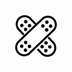 wound plaster icon sign vector