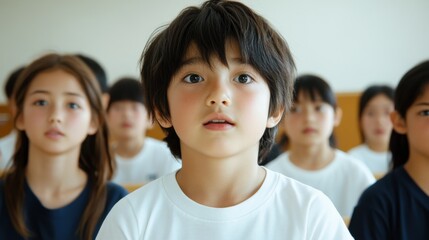 好奇心旺盛な若い生徒たちが教育的洞察を得るために教室での学習に取り組んでいます