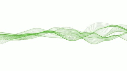 Abstract Green Wave Pattern