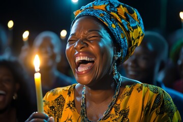 A person laughing with friends over dinner, symbolizing the warmth and connection found in living each day fully