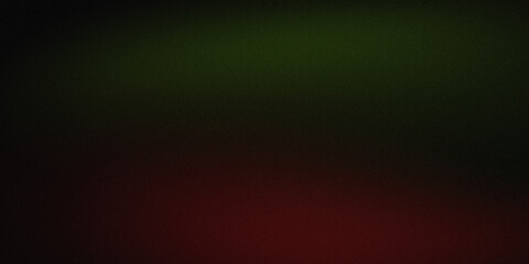 Obraz premium Grainy textured gradient background transitioning seamlessly from red to black and into dark green tones, perfect for modern and creative designs.