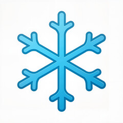 Obraz premium Stylized Snowflake Icon in Blue Shades Representing Winter and Cold