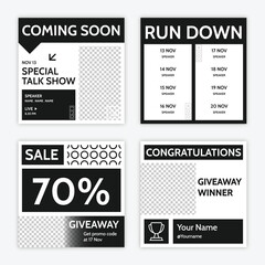Event Social Media Template Design Set