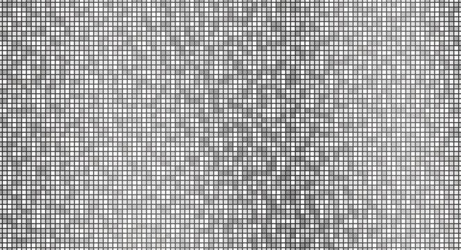 Abstract grey metallic square sequins horizontal background. Chrome silver disco tile texture