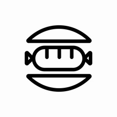 food hot dog icon sign vector