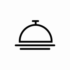 restaurant cloche keeping food warm icon sign vector