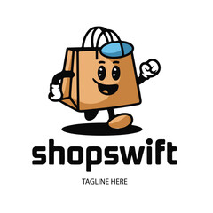 Shopswift Ecommerce minimalist logo design