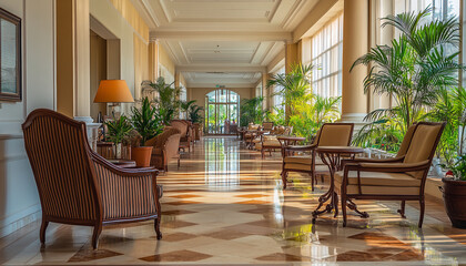 Fototapeta premium Traditional Hotel Interior Classic Comfort high detail