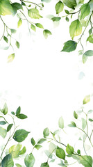 Fototapeta premium Leafy border design