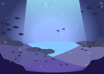 背景に使える水中のイラスト