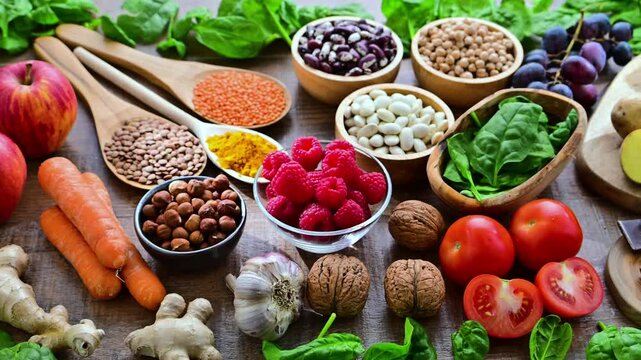 Foods rich in antioxidants. Healthy diet
