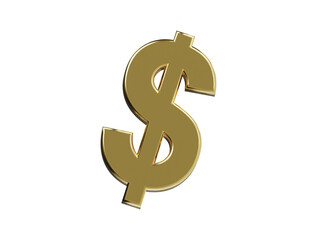 Dollar icon 3d render illustration