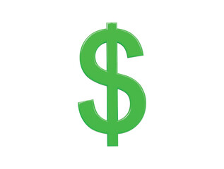 Dollar icon 3d render illustration