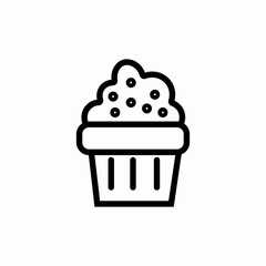 cup cake icon sign vector