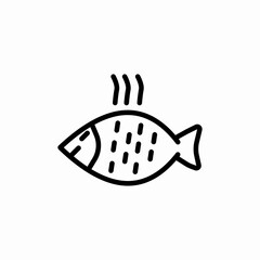 fish meal icon sign vector