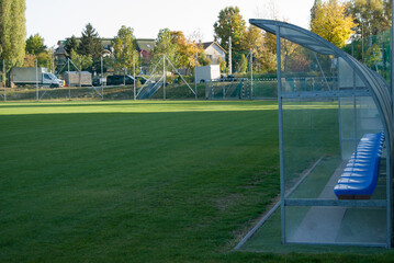 football field with ball