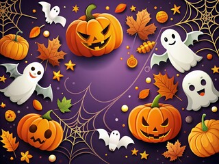 Halloween Banner Design: Spooky Symbols and Creative Illustrations for Festive Celebrations