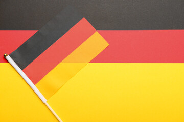 Flag of Germany on color background