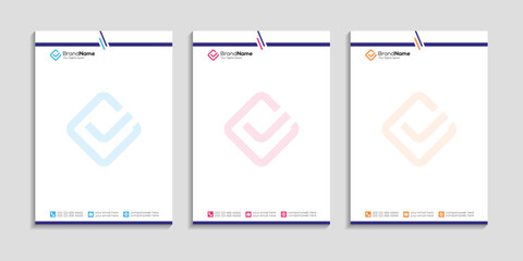 letterhead design vector template