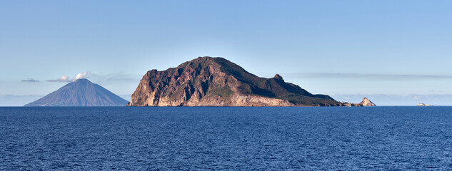 view of Panarea and Stromboli