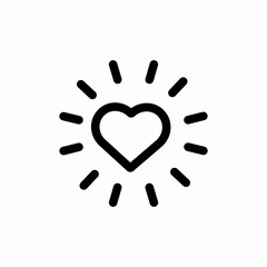 heart sun icon sign vector