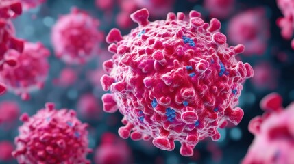 Close-up 3D Visualization of Microscopic Virus Structure