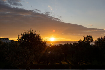 Zachód słońca Sirmione Lago di Garda 