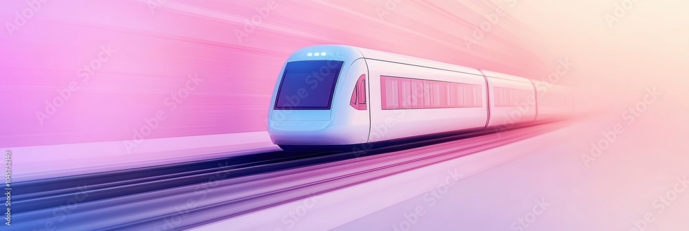 Aufkleber a sleek train icon moves rapidly on smooth tracks, surrounded by vibrant abstract colors that sugges
