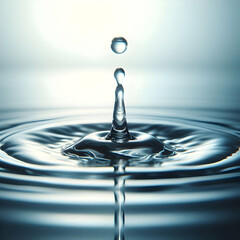 Splashing Water Droplet in Motion