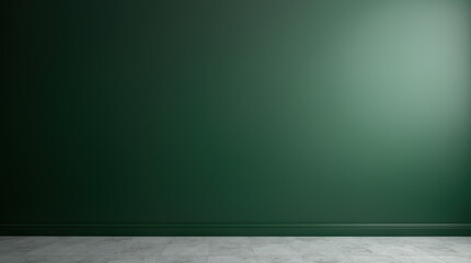 Minimalist Green Wall Background for Product Photography, Studio, and Design Mockup - Perfect for Advertising, Marketing, and Interior Design Project