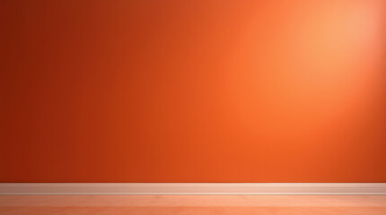 Vibrant Orange Wall and Floors: Minimalist Backdrop for Product Photography and Interior Design Concept