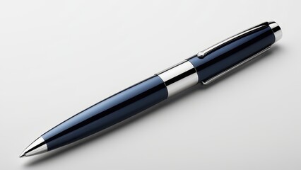 Professional ballpoint pen mockup designed for showcasing business branding or product designs, perfect for advertising, marketing materials, or office supplies.