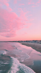 Naklejka premium Serene beach sunset