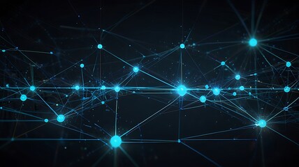 Futuristic Technology Network Background with Digital Connectivity and Data Flow Visualization