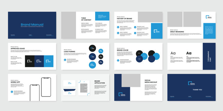 brand guidelines presentation template. brand manual guidelines template