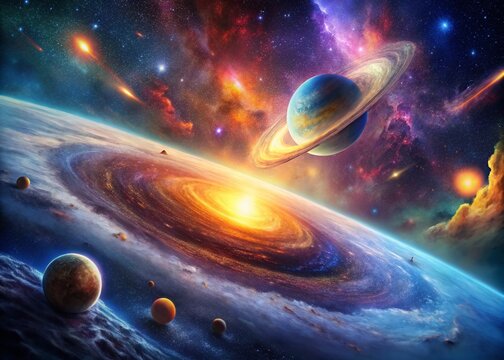 Hyperjump Through the Universe: A Stunning Journey of Cosmic Exploration and Colorful Nebulas