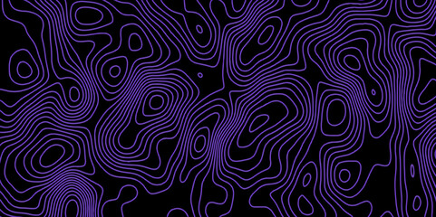 Fototapeta premium Topographic map in contour line light topographic topo contour map. Lines Topographic contour lines map seamless pattern. Geographic mountain relief. Background of the topographic map. Contour maps.