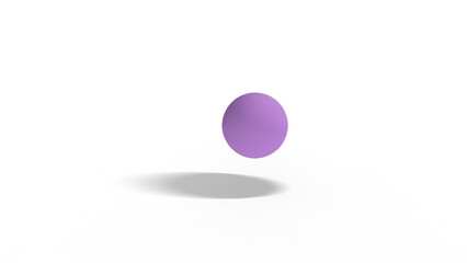 A colored ball in the air with a shadow