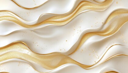 Flowing liquid gold over a smooth, textured white surface in an artistic composition