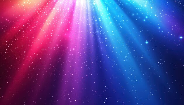 Vibrant abstract spotlights illuminating a concert stage at night