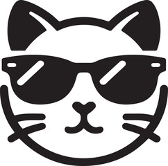 Cat Wearing Sunglasses Vector Images