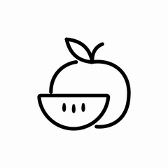 apple fruit icon sign vector