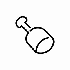 chicken leg icon sign vector