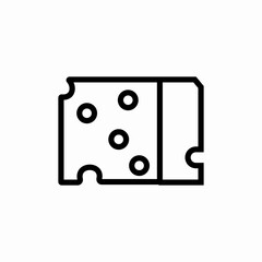 sliced cheese icon sign vector