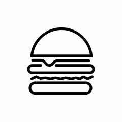 tasty burger icon sign vector